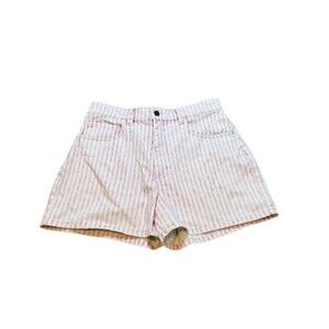 Faherty Shorts Women's Size 29 Red White Topsail Railroad Stripe Shorts Sailor